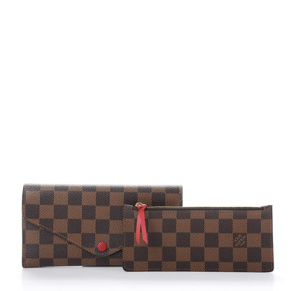Louis Vuitton Damier Ebene Josephine Wallet Red 5 of 13