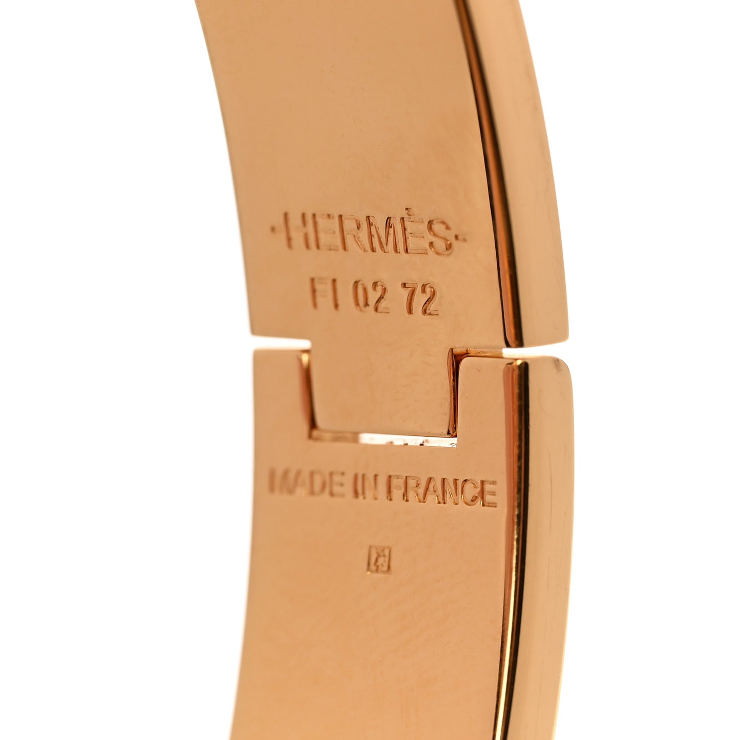 Enamel Narrow Clic Clac H Bracelet PM White
