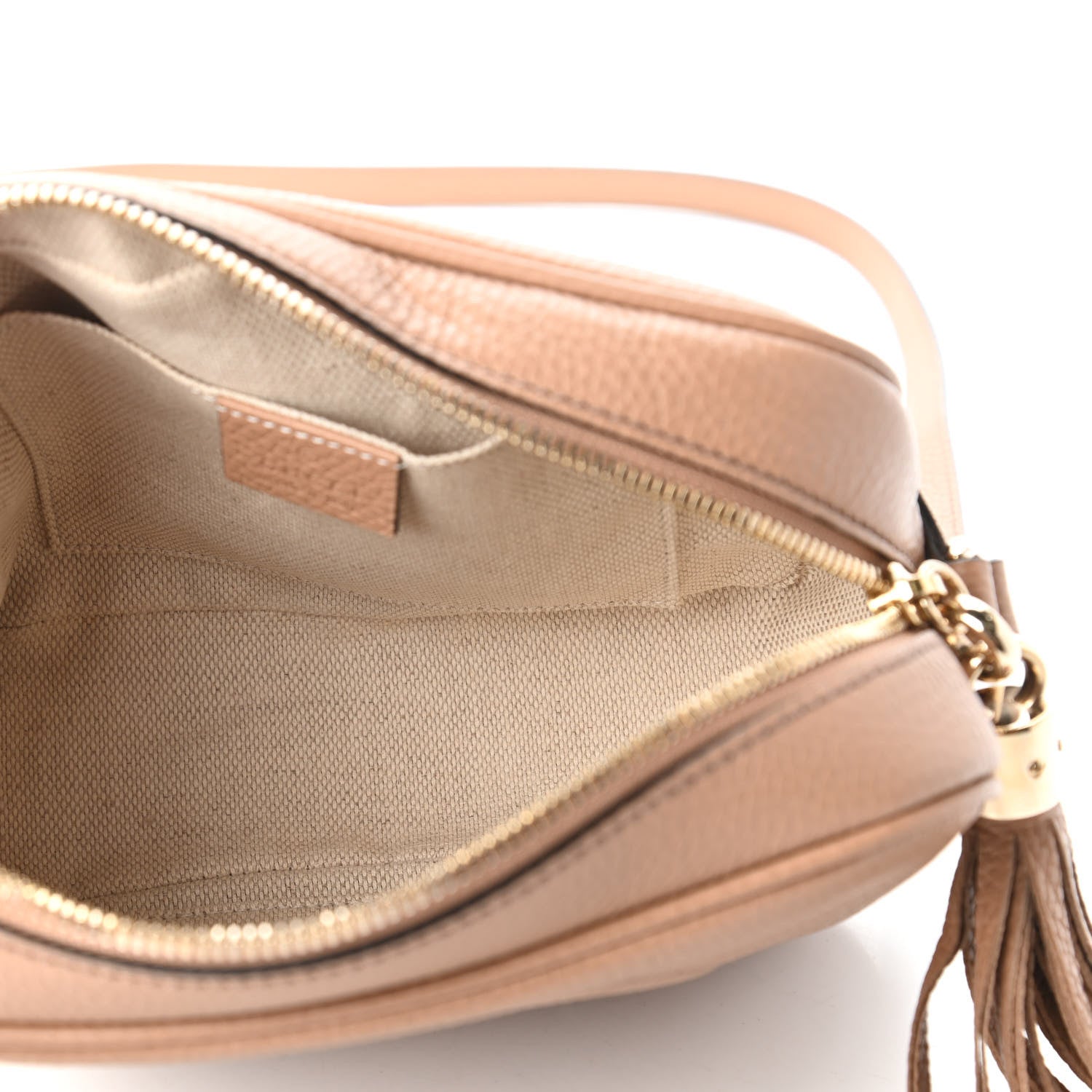 Gucci Pebbled Calfskin Small Soho Disco Bag Rose Beige 5 of 10