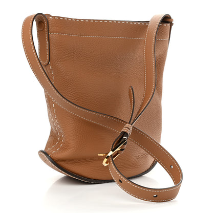Delvaux Taurillon Pin Daily Surpique Bucket Vegetal Ivory 3 of 9