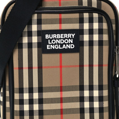 Burberry Canvas Calfskin Vintage Check Freddie Crossbody Bag Archive Beige 8 of 10