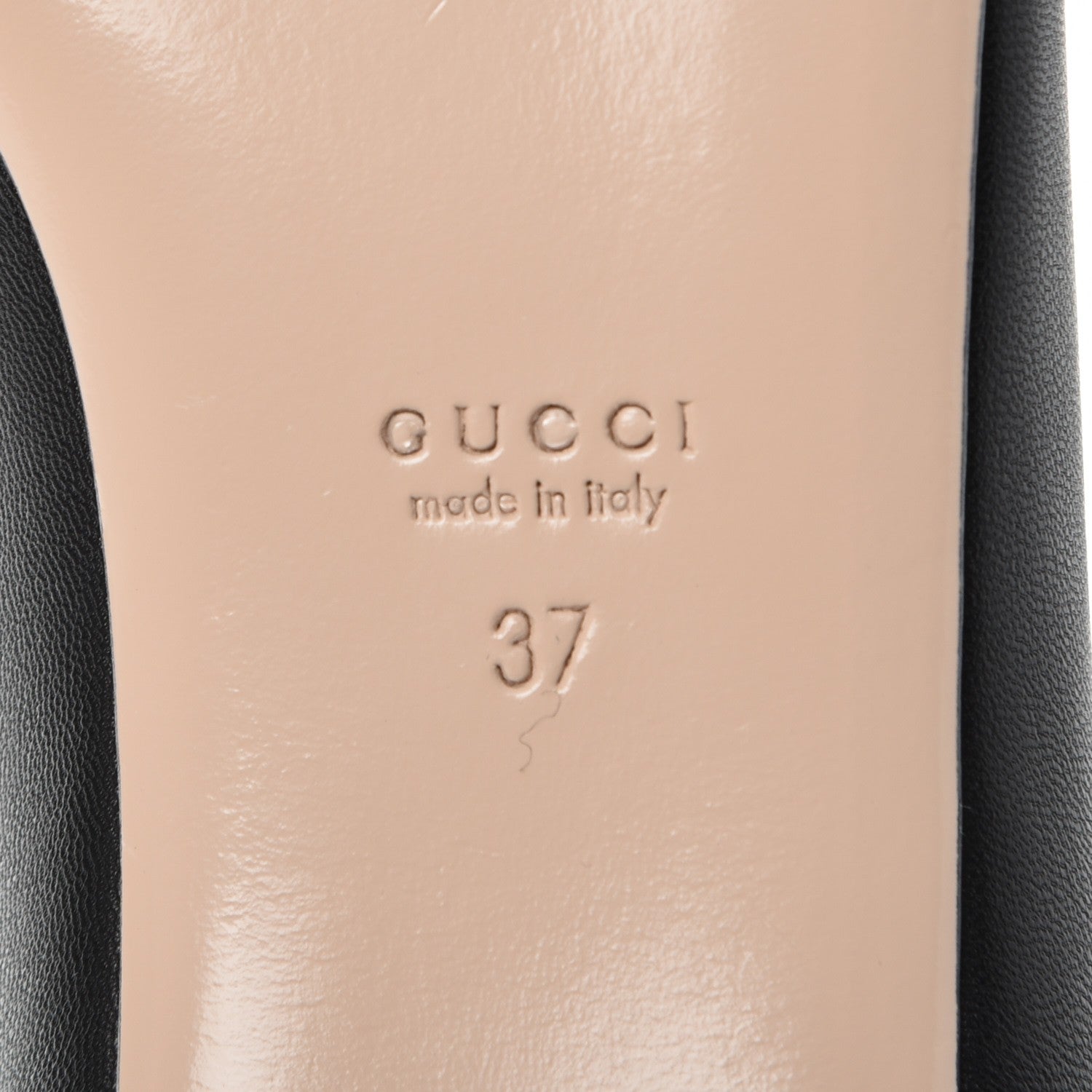 Gucci Calfskin Web Ballerina Flat 37 Nero Black 6 of 8