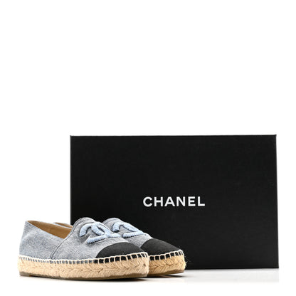 Chanel Denim CC Espadrilles 37 Blue Black 12 of 12