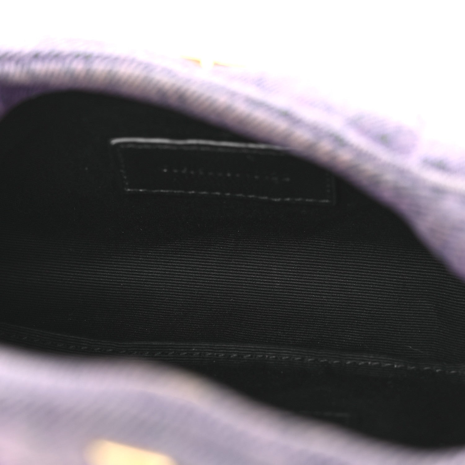 Saint Laurent Denim Quilted Loulou Puffer Monogram Pouch Clutch Bleached Lilac 6 of 11