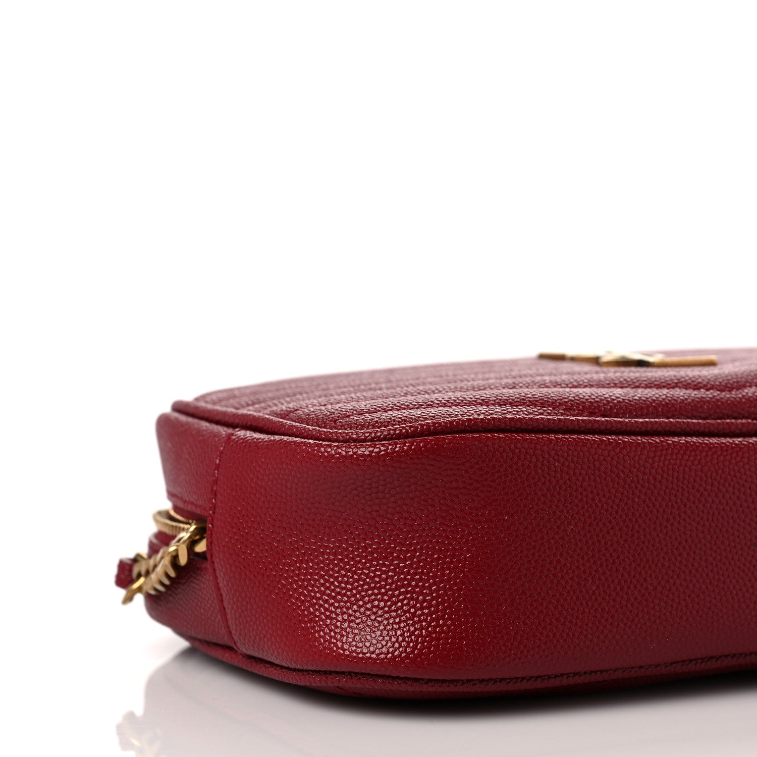 Saint Laurent Grain De Poudre Matelasse Monogram Mini Lou Camera Bag Opyum Red 7 of 8