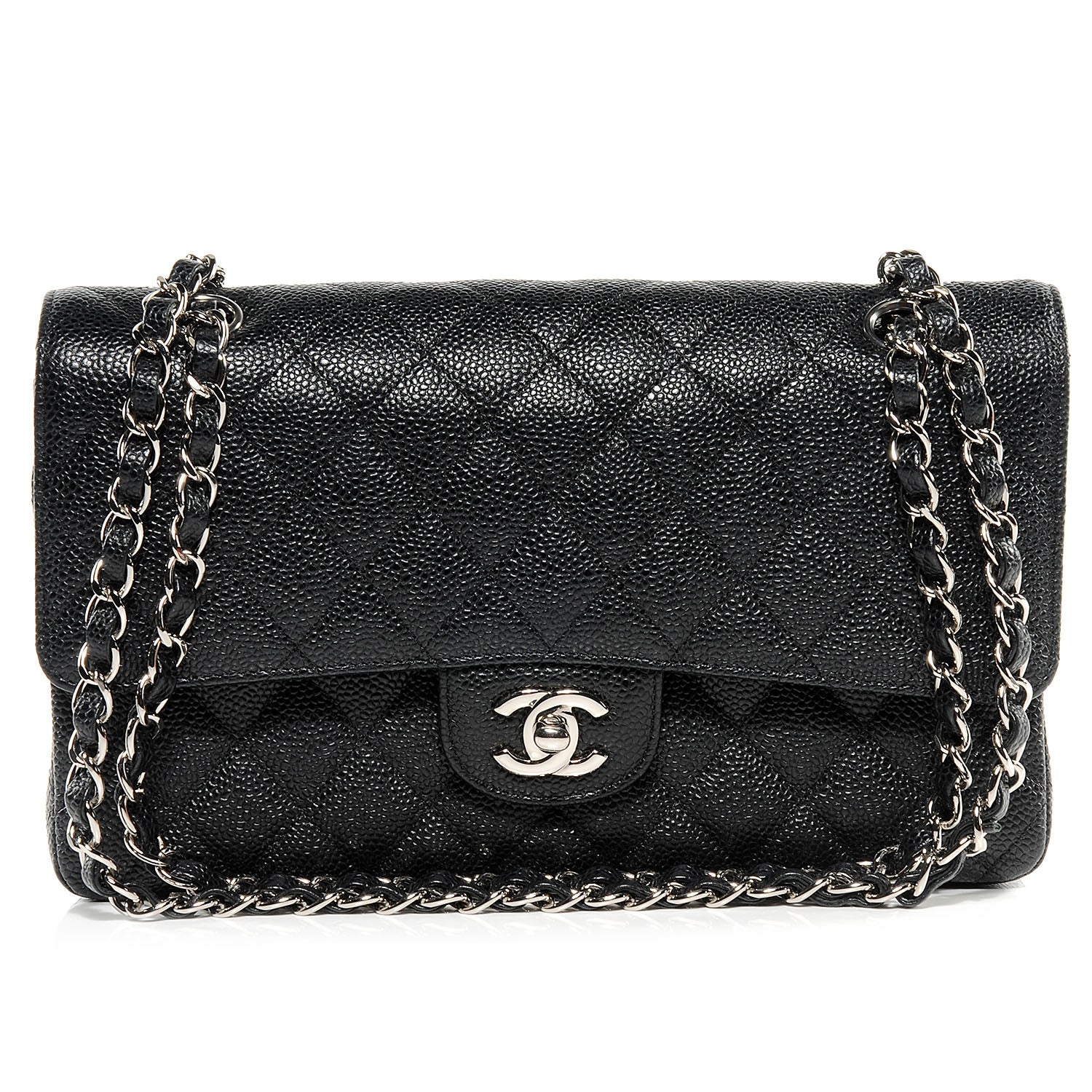 Chanel Caviar Quilted Medium Double Flap Black 1 of 8