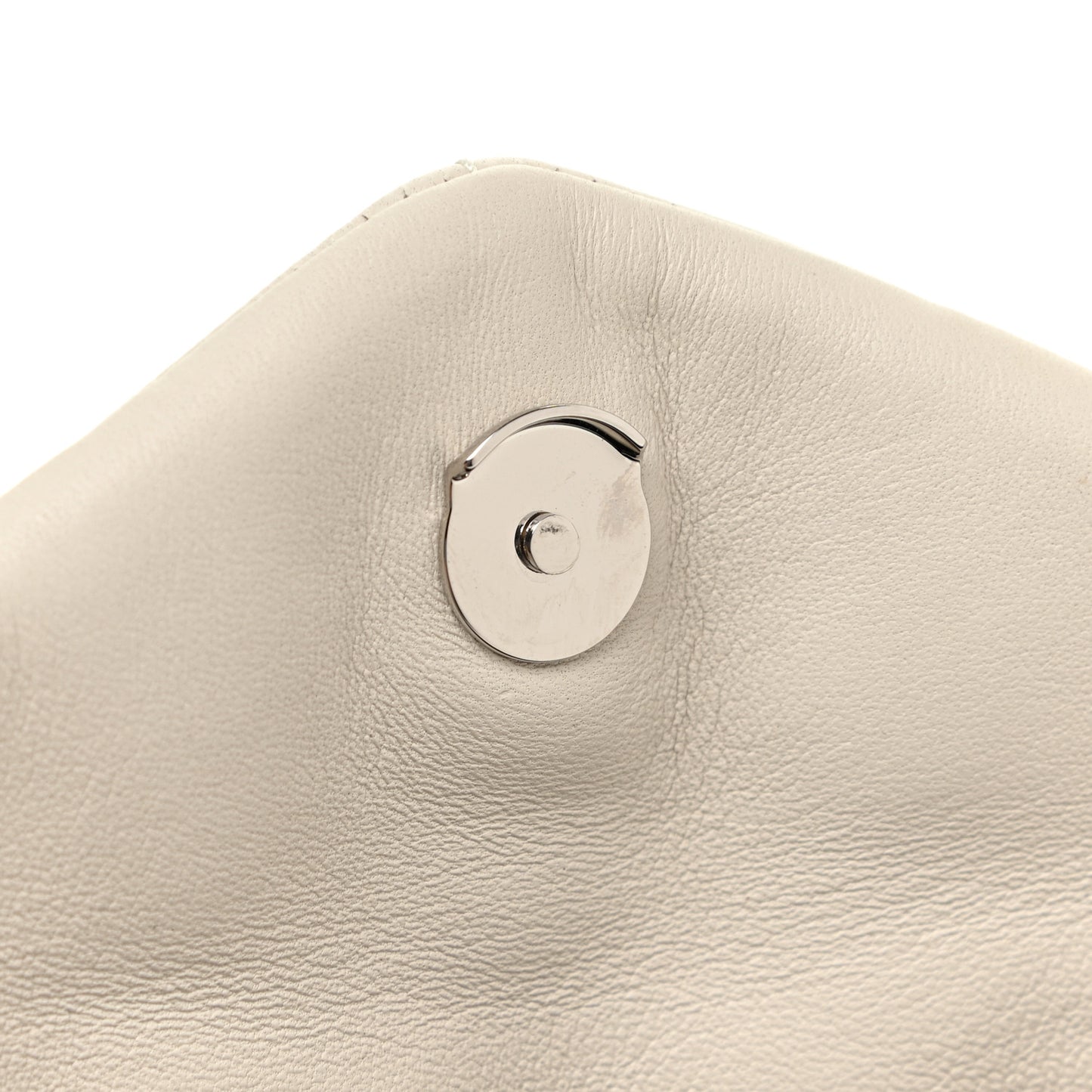Lambskin Monogram Loulou Puffer Pouch Clutch Crema Soft
