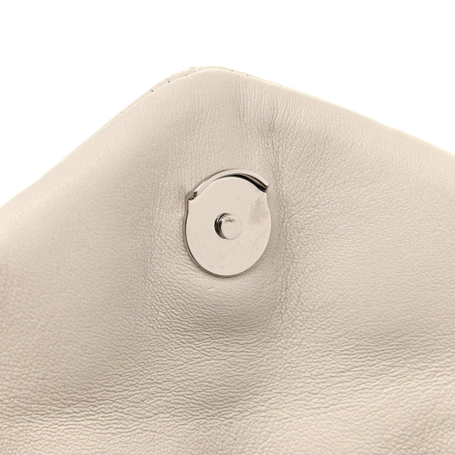 Saint Laurent Lambskin Monogram Loulou Puffer Pouch Clutch Crema Soft 12 of 13
