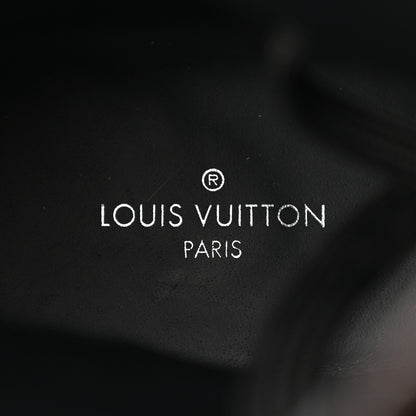 Louis Vuitton Calfskin Monogram Wonderland Flat Ranger Boots 38 Black 6 of 8