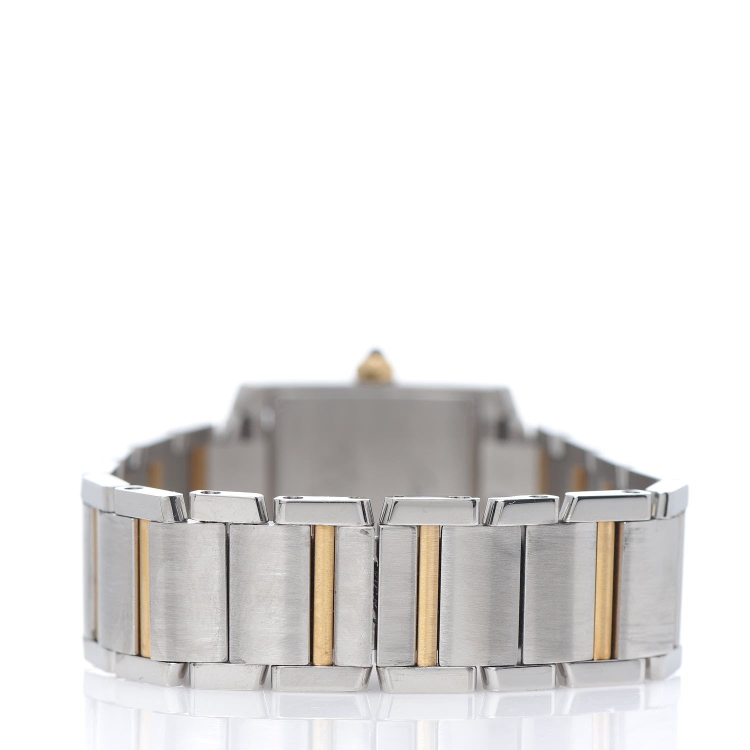 Cartier Stainless Steel 18K Yellow Gold 25mm Tank Francaise Quartz Watch 4 of 8