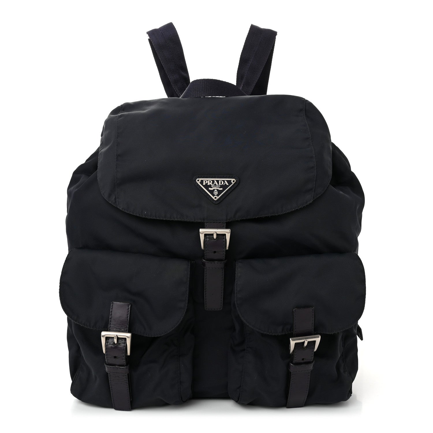 Prada Tessuto Nylon Saffiano Medium Backpack Purple 1 of 11