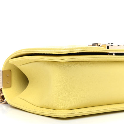 Chanel Caviar Chevron Quilted Small Boy Flap Yellow 8 of 9