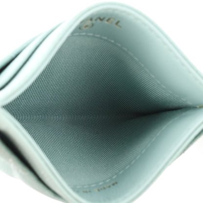 Chanel Caviar Quilted Card Holder Light Blue 5 of 9