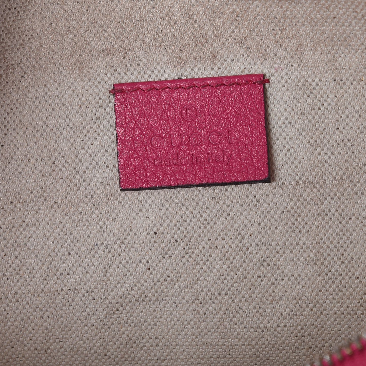 Grained Calfskin Logo Belt Bag Pink