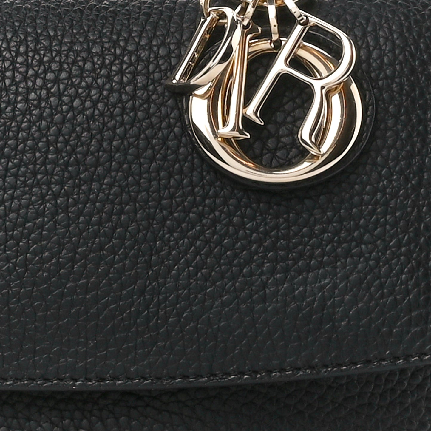 Bullcalf Mini Be Dior Flap Black Fraise