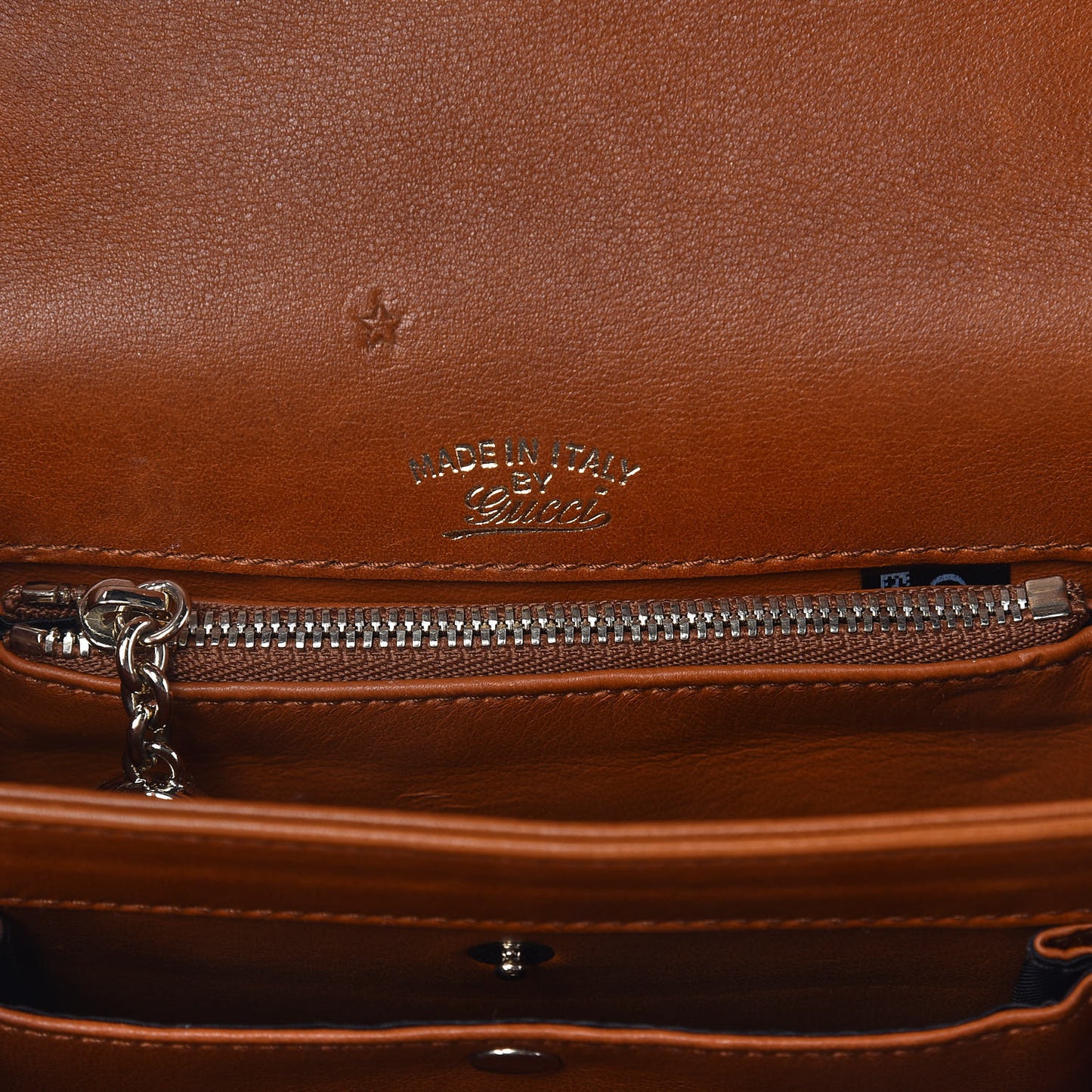 Calfskin Small 1973 Shoulder Flap Bag Brown