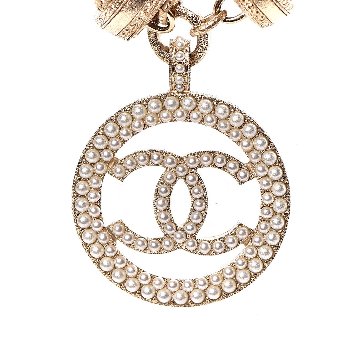 Pearl CC Short Necklace Gold