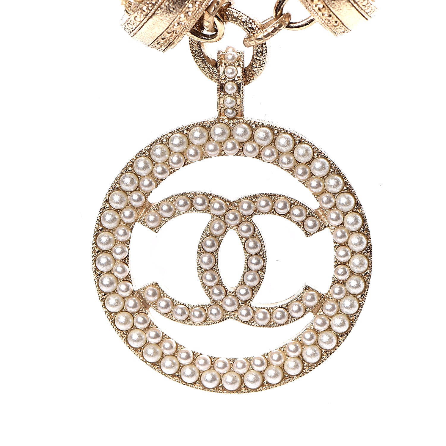 Chanel Pearl CC Short Necklace Gold 4 of 6