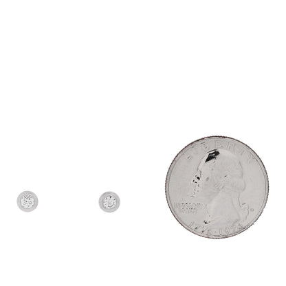 Cartier 18K White Gold Diamond MM D'Amour Earrings 2 of 6