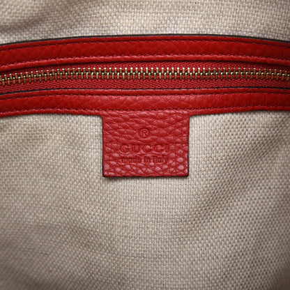 Gucci Pebbled Calfskin Large Soho Hobo Tabasco Red 6 of 12