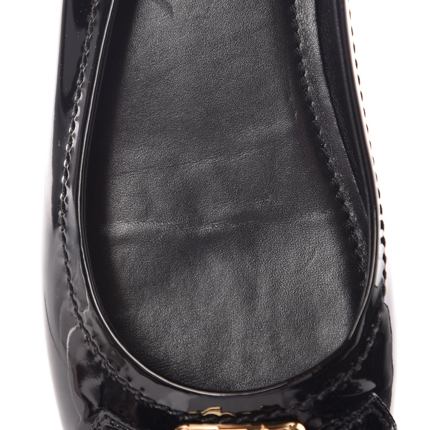 Louis Vuitton Patent Calfskin Oxford Ballerina Flats 40 Black 9 of 10