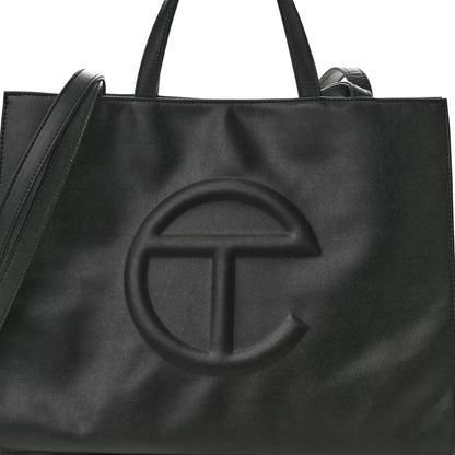 Telfar Vegan Leather Medium Shopping Bag Black 8 of 12