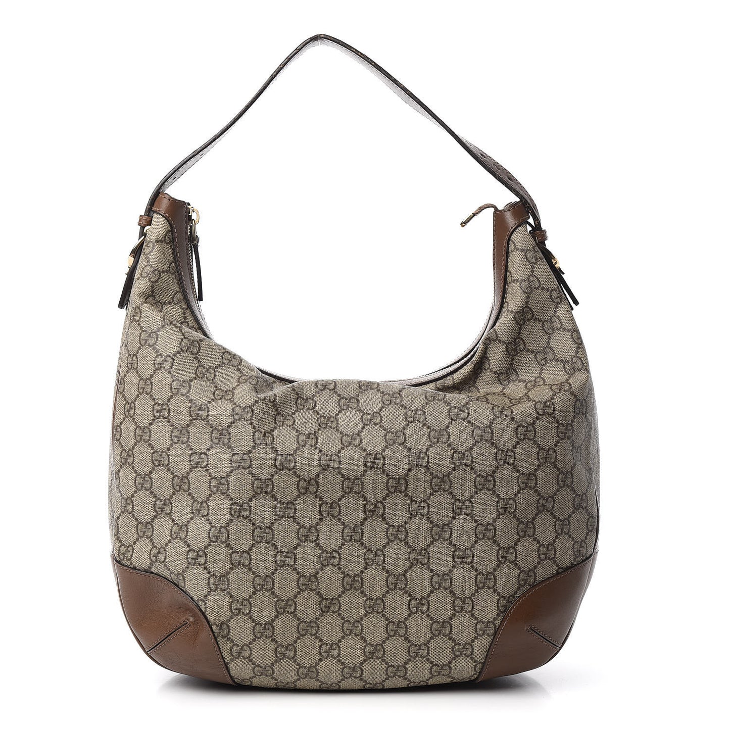 GG Supreme Monogram Margaux Calfskin Medium Nice Hobo Beige Ebony Acero