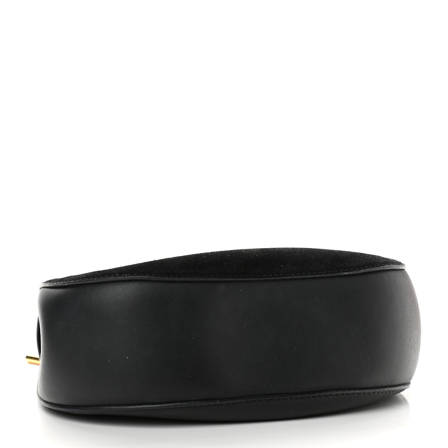 Suede Smooth Calfskin Drew Shoulder Bag Black