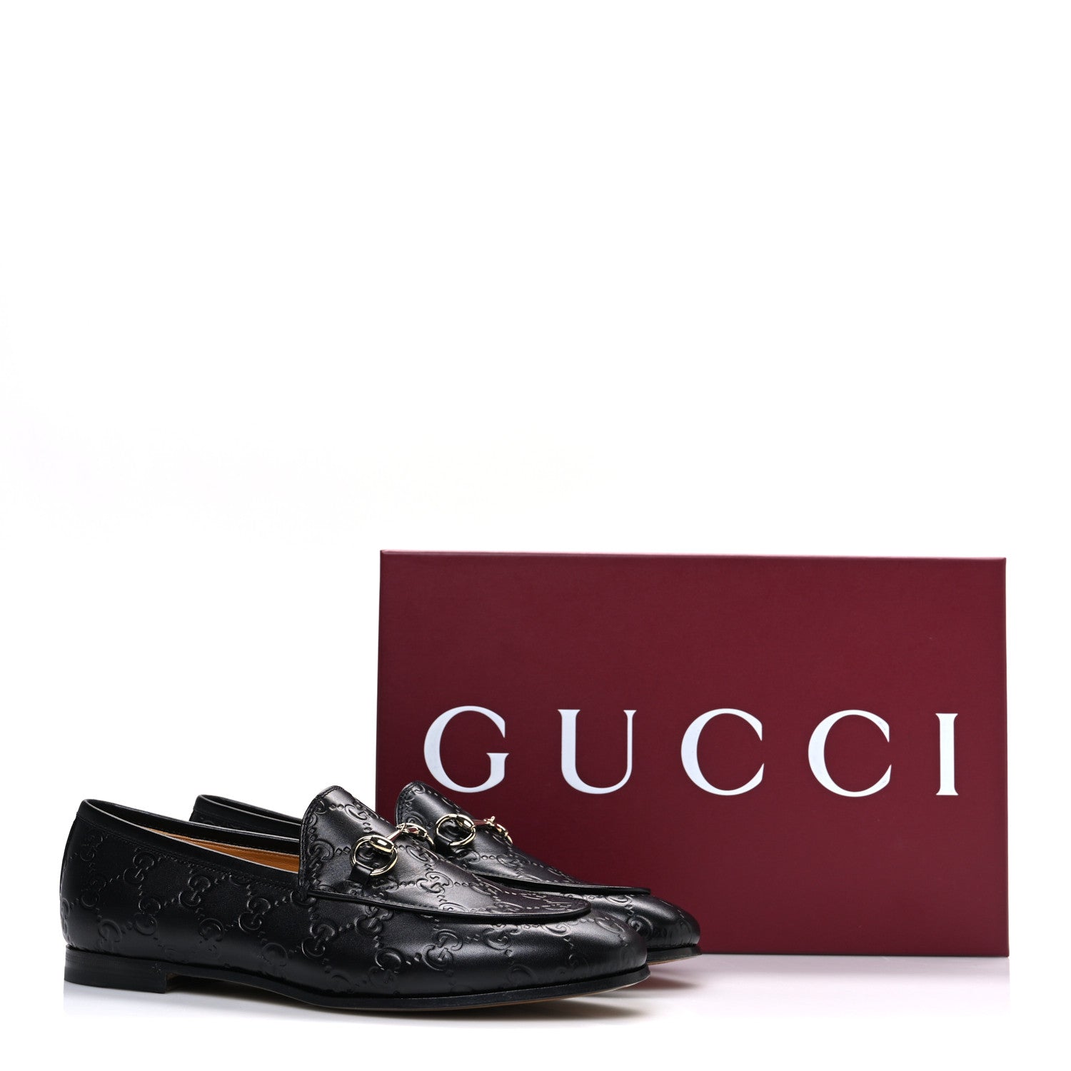Gucci Betis Glamour Calfskin Guccissima Womens Jordaan Loafers 38 Black 11 of 11
