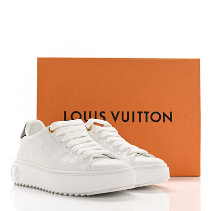 Louis Vuitton Lambskin Embossed Monogram Time Out Sneakers White 22 of 22
