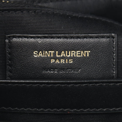 Saint Laurent Calfskin Y Quilted Monogram Toy Loulou Crossbody Bag Black 6 of 8