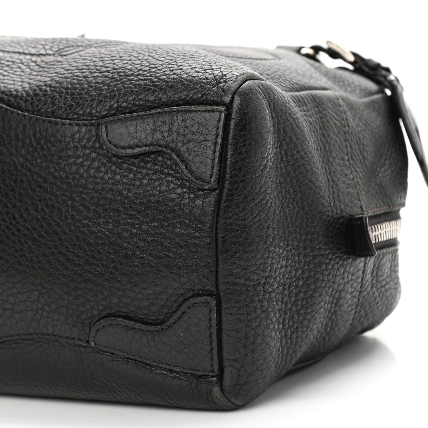 Prada Vitello Daino Print Logo Bowler Black 9 of 15