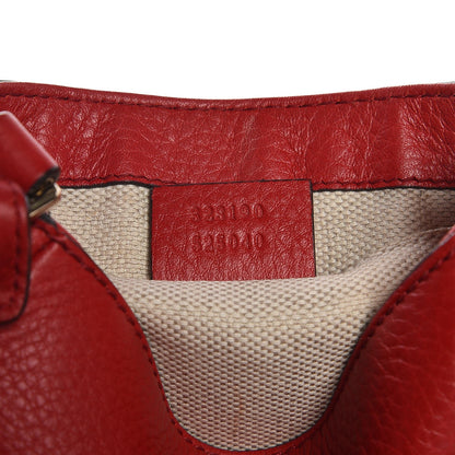 Gucci Pebbled Calfskin Small Soho Flap Crossbody Red 7 of 8