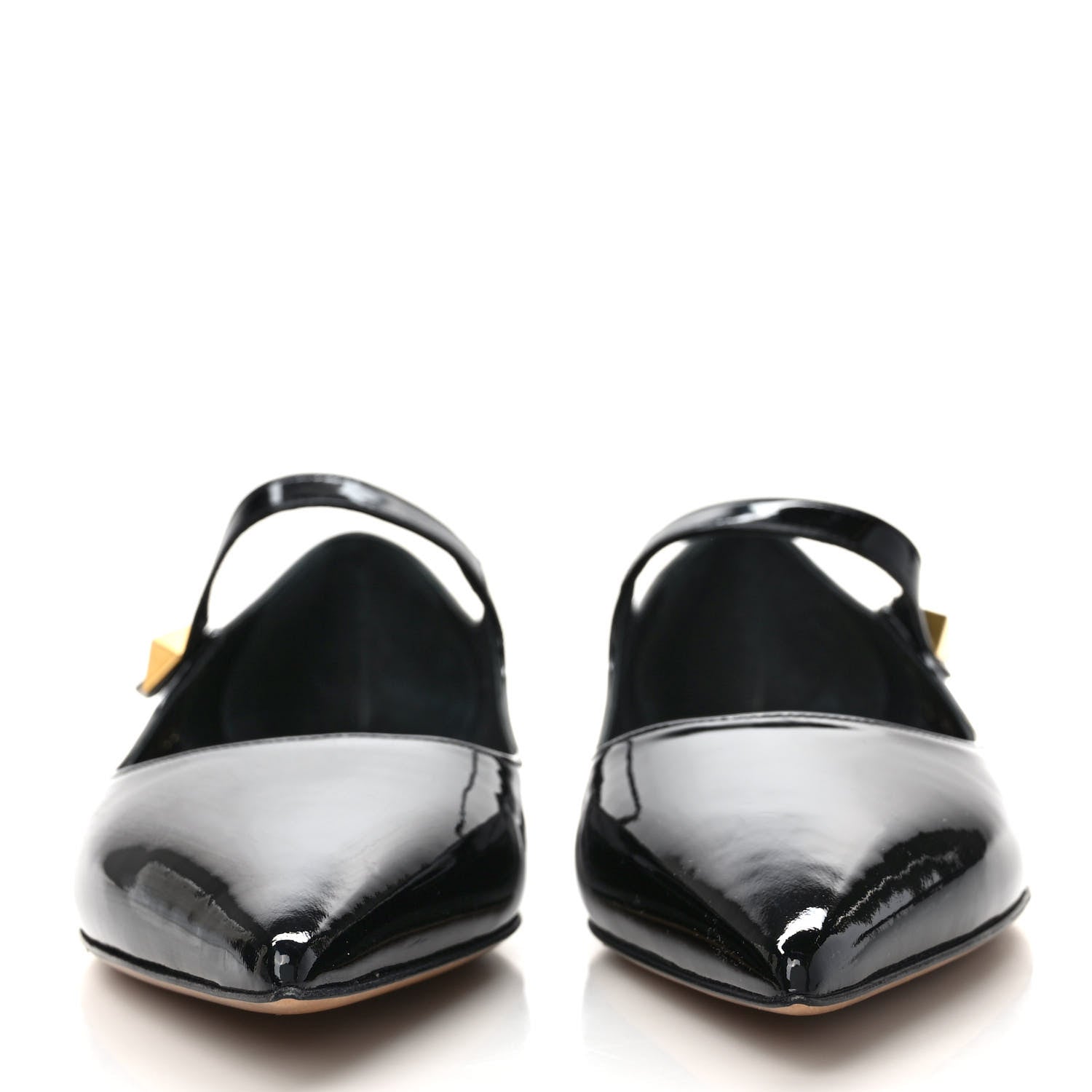 Valentino Garavani Patent Tiptoe Ballerina Flats 40.5 Black 2 of 9