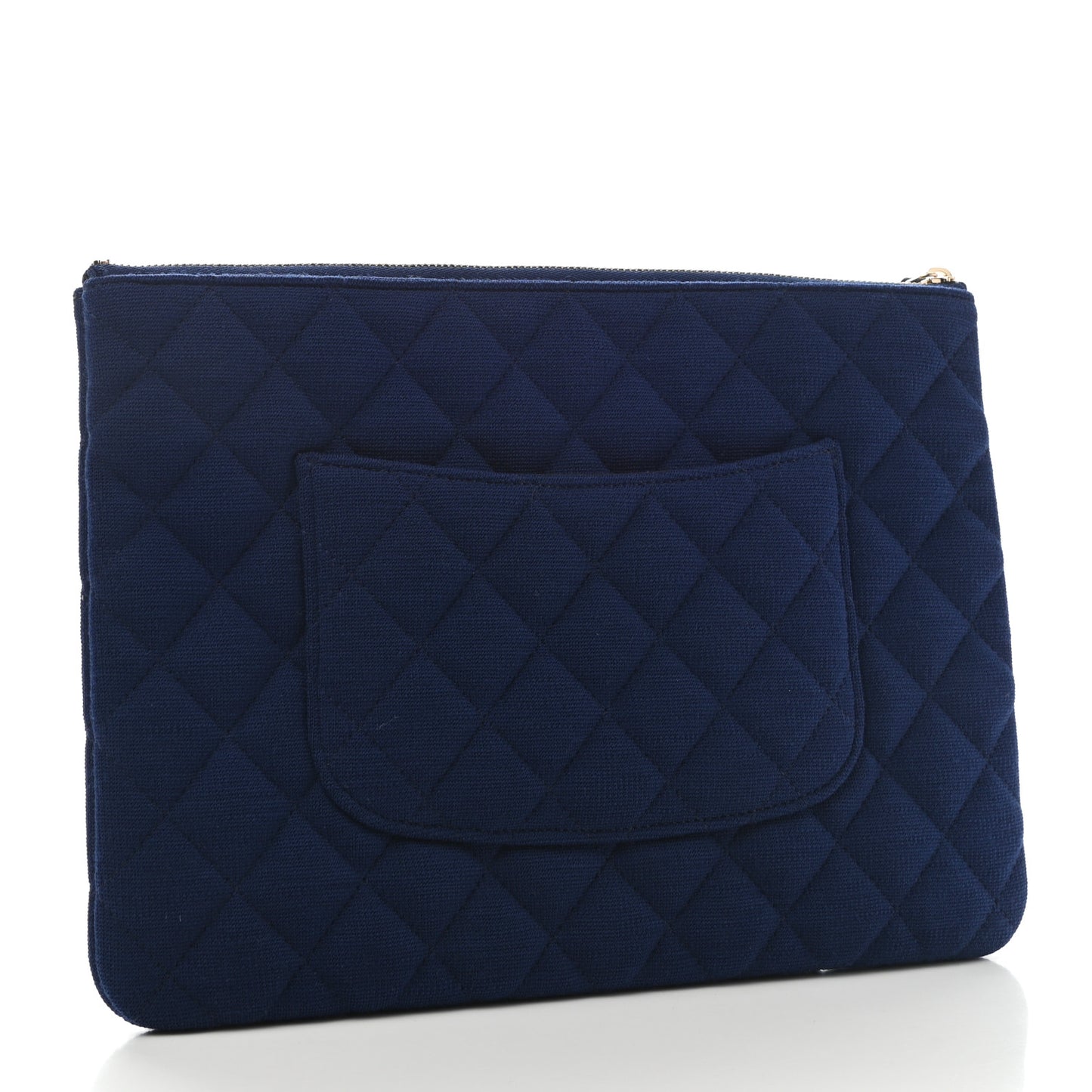 Jersey Quilted Medium Cosmetic Case Blue