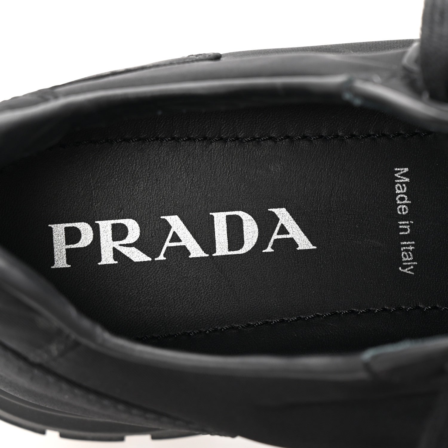 Prada Re-Nylon Gabardine Logo Sneakers 39.5 Black 7 of 7