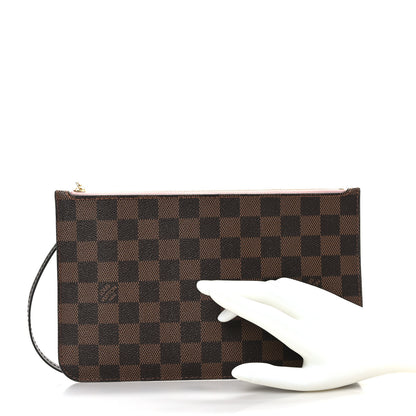 Louis Vuitton Damier Ebene Neverfull MM GM Pochette Rose Ballerine 2 of 6