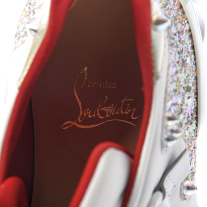 Christian Louboutin Calfskin Glitter Donna Red Runner Sneaker 37 White Multicolor 8 of 9