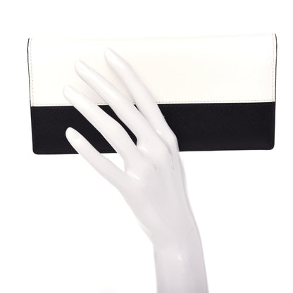 MCM Grained Calfskin Wallet Black White 2 of 6