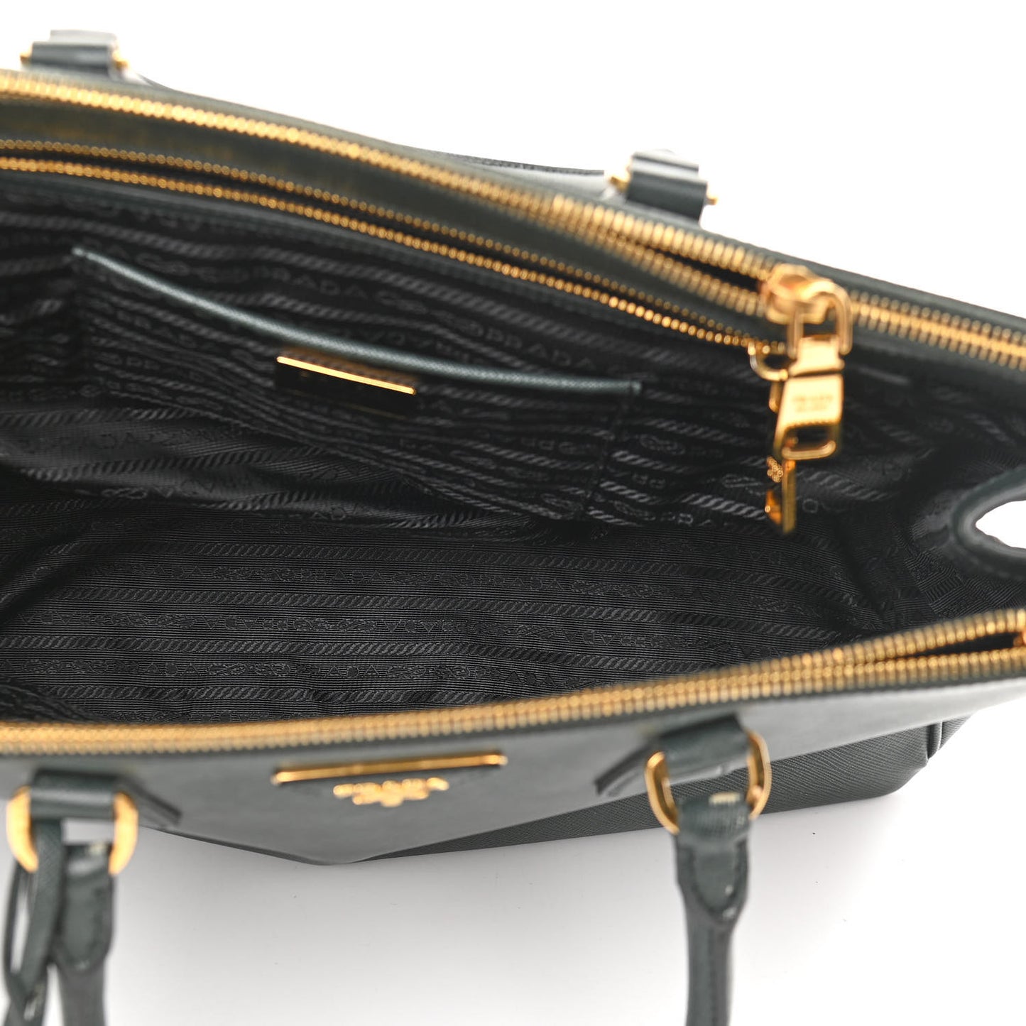 Saffiano Large Galleria Double Zip Tote Smeraldo
