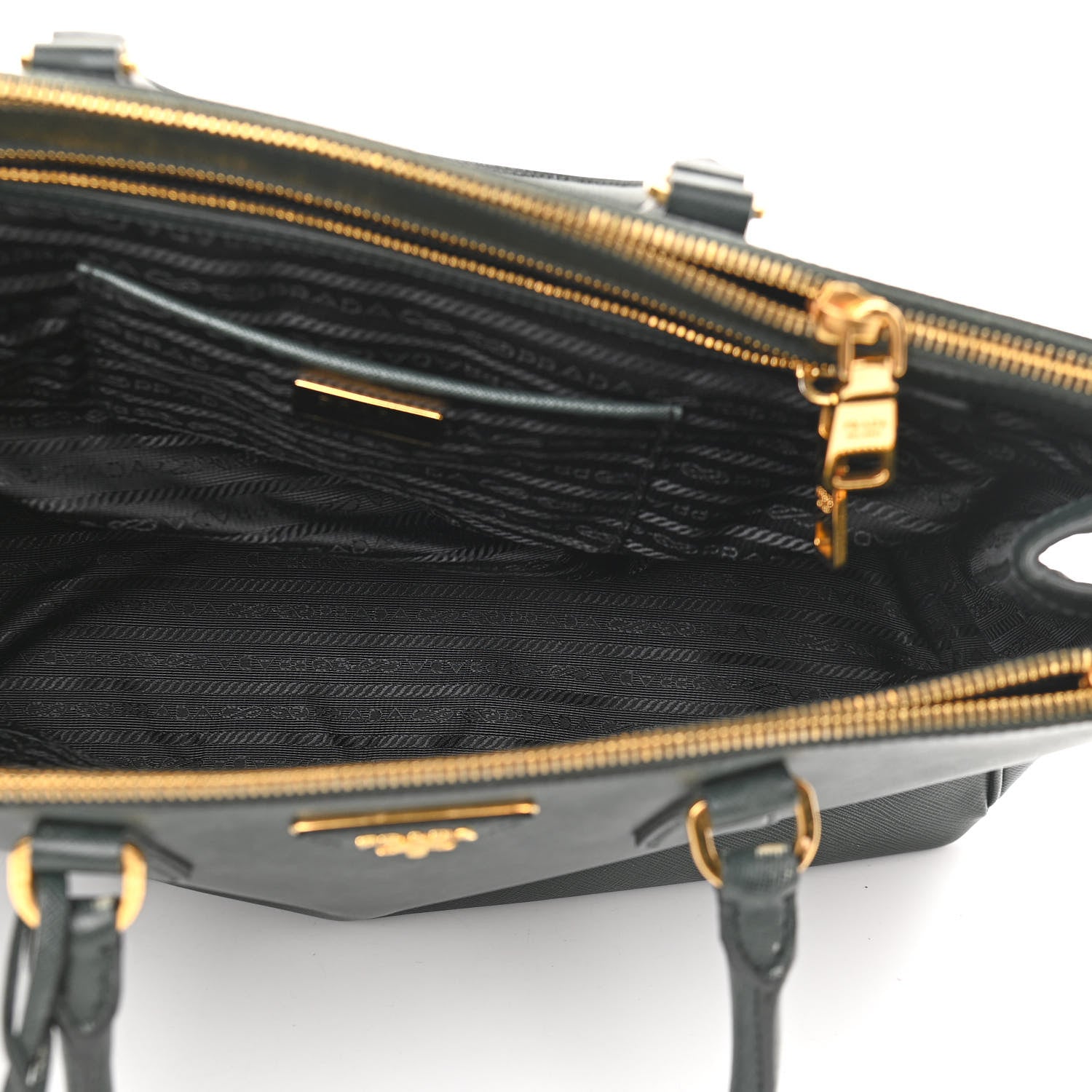 Prada Saffiano Large Galleria Double Zip Tote Smeraldo 5 of 12