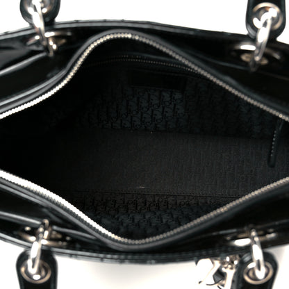 Christian Dior Patent Cannage Large Lady Dior Black 5 of 10