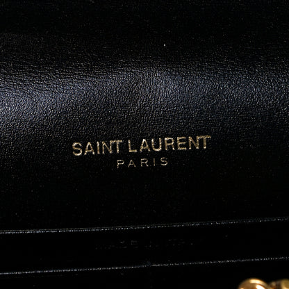 Saint Laurent Smooth Calfskin Monogram Sulpice Chain Wallet Black 7 of 9