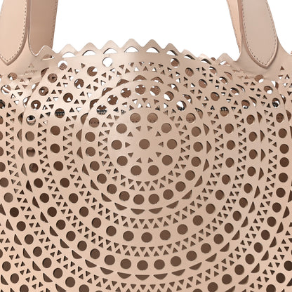 Alaia Calfskin Laser Cut Tote Sable 8 of 11