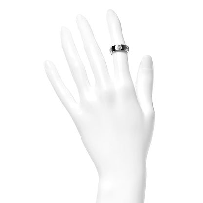 Cartier 18K White Gold 3 Diamond 5.5mm LOVE Ring 47 4 2 of 6