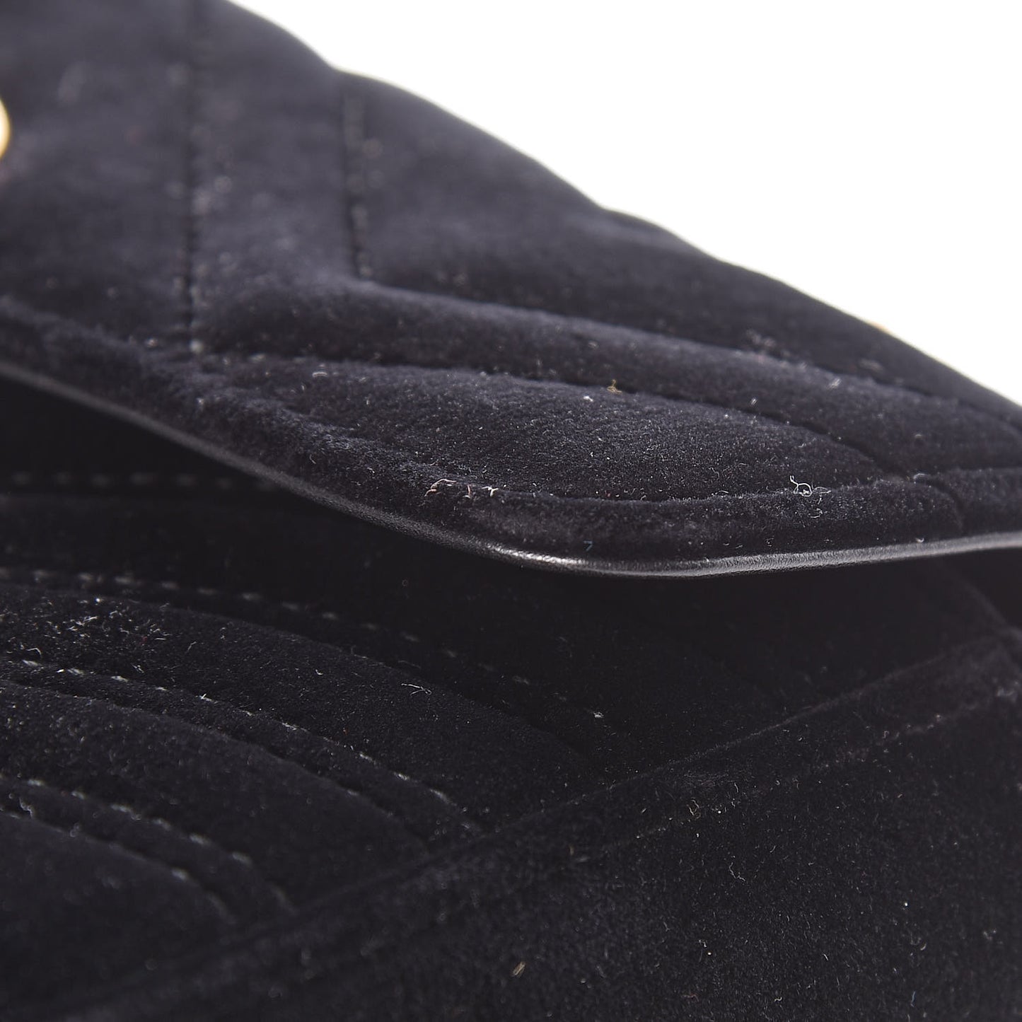 Velvet Matelasse Mini GG Marmont Shoulder Bag Black