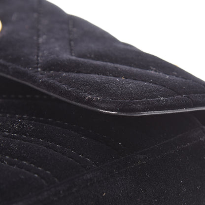 Gucci Velvet Matelasse Mini GG Marmont Shoulder Bag Black 17 of 17