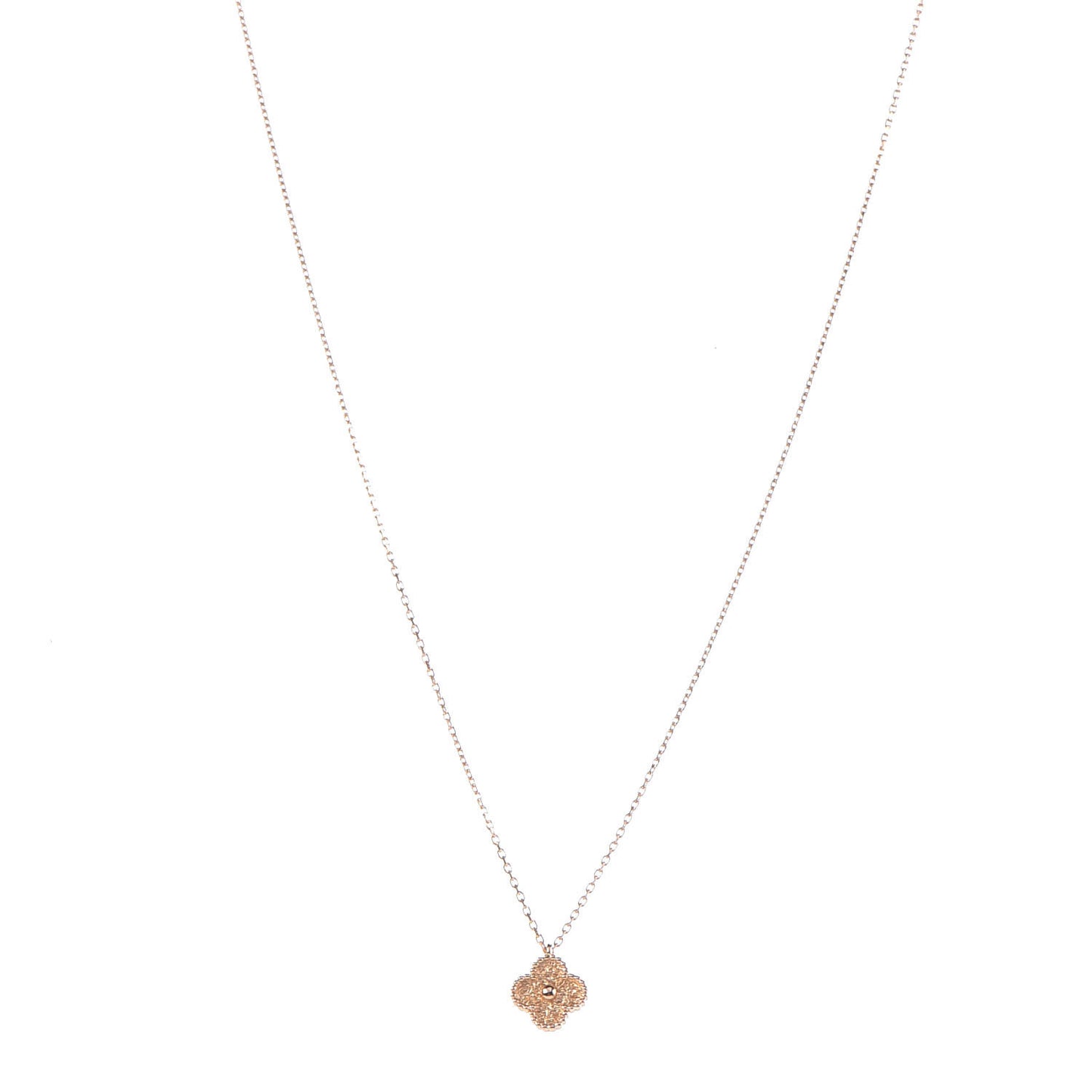 18K Rose Gold Sweet Alhambra Pendant Necklace