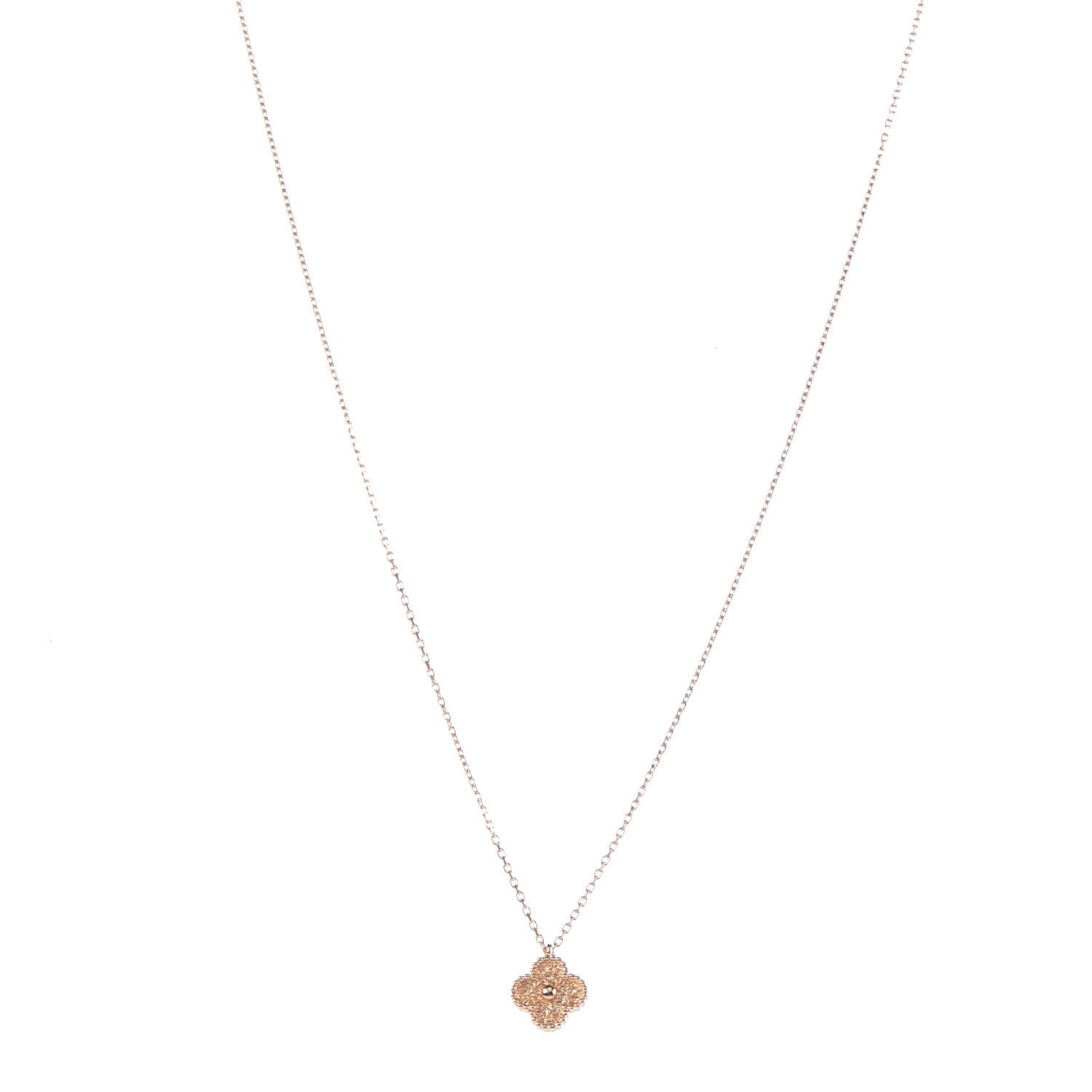Van Cleef & Arpels 18K Rose Gold Sweet Alhambra Pendant Necklace 1 of 9