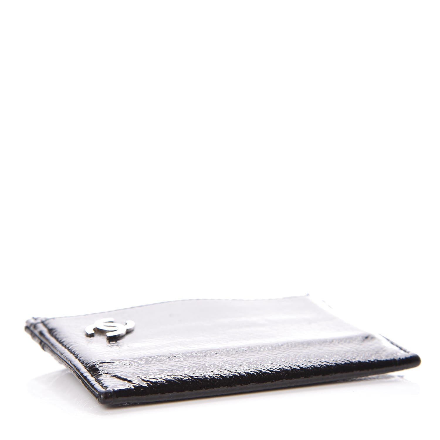 Chanel Patent Card Holder Case Black 4 of 9